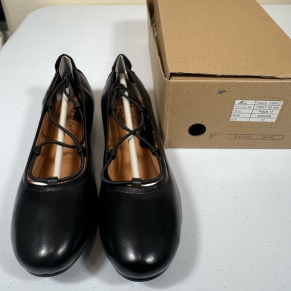 New Josef Seibel black ballet flat shoes 37 - Picture 1 of 6